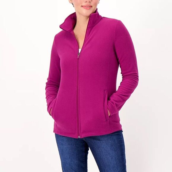 Lands' End Fleece Zip Front Jacket - Picture 1 of 4